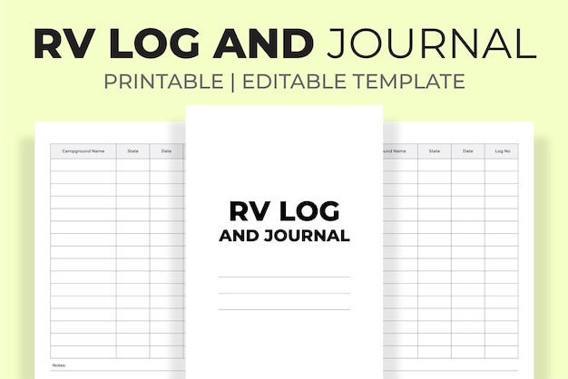 RV Log And Journal