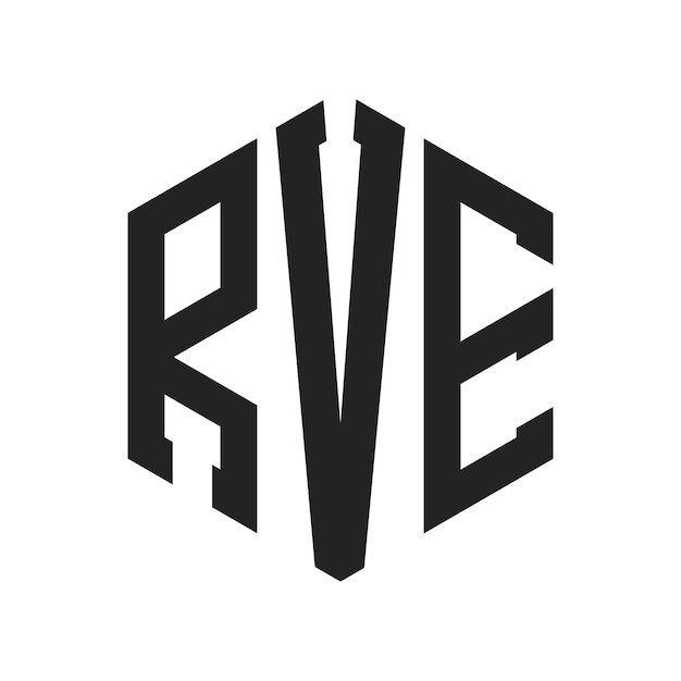 ロゴデザイン: RVE RVE ロゴは六角形の形を用いたロゴです