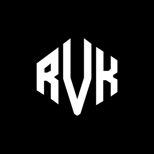 RVK letter logo ontwerp met veelhoek vorm RVK veelhoek en kubus vorm logo ontwerp RVK zeshoek vector logo sjabloon witte en zwarte kleuren RVK monogram bedrijf en vastgoed logo