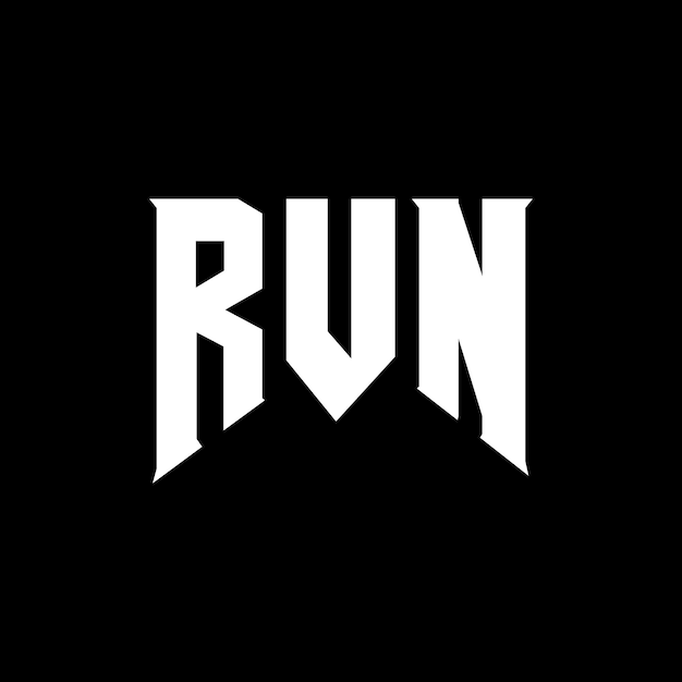 Дизайн логотипа для технологической компании RVN, черно-белая комбинация цветов, логотип RVN, вектор RVN, дизайн логотипа RVN, икона RVN, алфавит RVN.