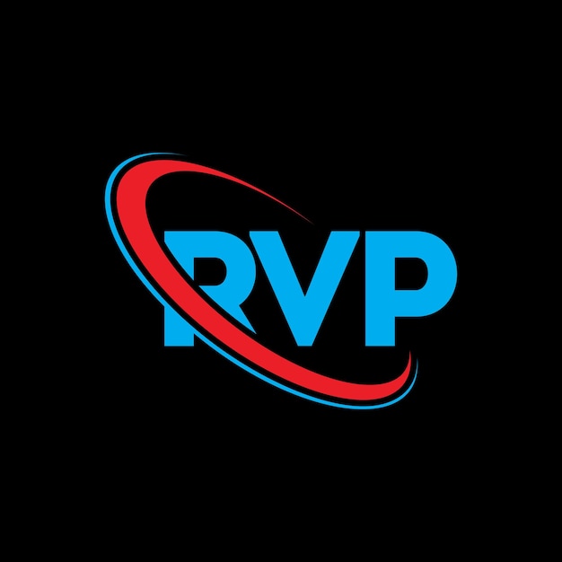 Rvp logo rvp letter rvp letter logo ontwerp initialen rvp logo gekoppeld aan cirkel en hoofdletters monogram logo rvp typografie voor technologiebedrijf en vastgoedmerk