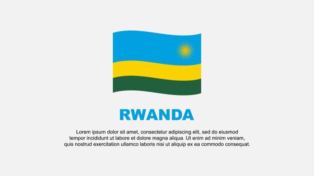 ルワンダの旗の抽象的な背景のデザイン テンプレート ルワンダ独立記念日のバナー ソーシャル メディアのベクトル図 ルワンダの背景