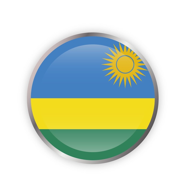 Rwanda Flag in round