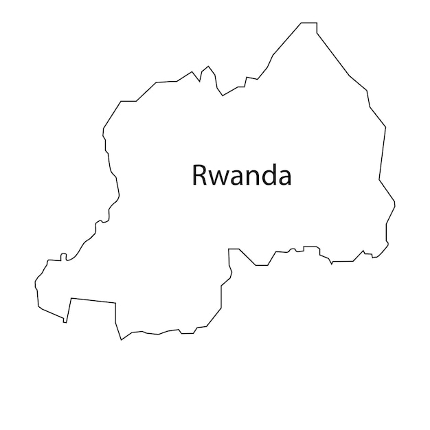 rwanda map icon vector