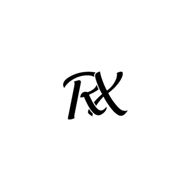 Vettore design creativo del logo della lettera rx con grafica vettoriale logo rx semplice e moderno