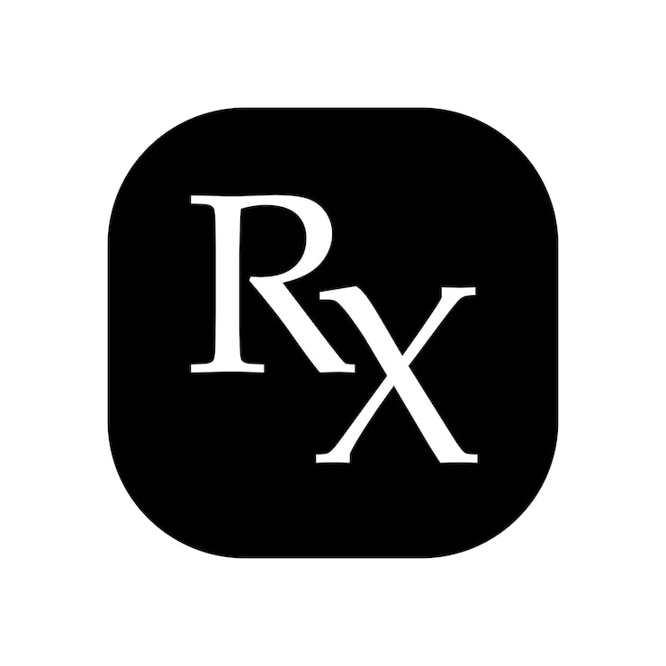 Vector rx prescription icon for medical design