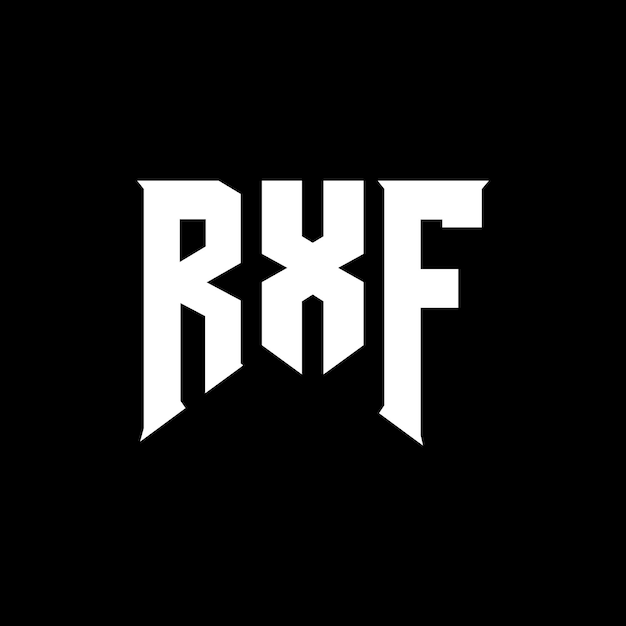 RXF (レター・ロゴ) デザイン ブラック・アンド・ホワイト・カラー・コンビネーション RXF ベクトル RXF デザイン RXF アイコン RXF アルファベット RXF タイポグラフィー ロゴデザイン