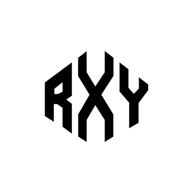 Vector rxy letter logo ontwerp met veelhoek vorm rxy veelhoek en kubus vorm logo ontwerp rxy zeshoek vector logo sjabloon witte en zwarte kleuren rxy monogram bedrijf en vastgoed logo