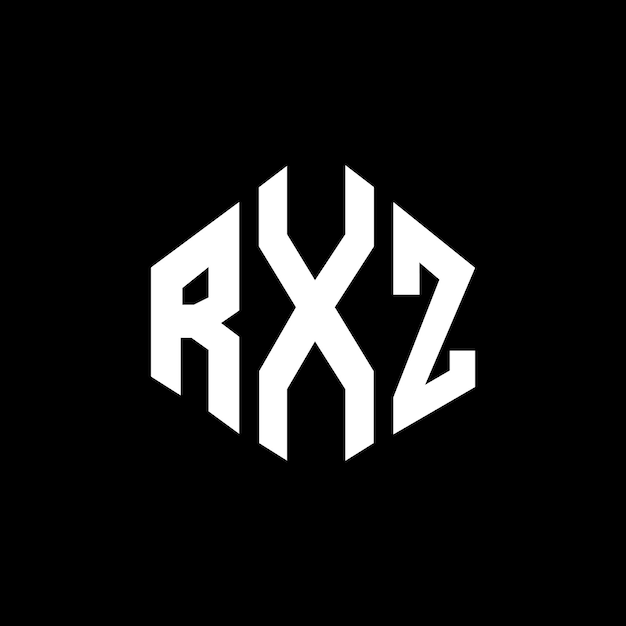 벡터 다각형 모양의 rxz 글자 로고 디자인 rxz 다각형 및 큐브 모양의 로고 설계 rxz 육각형 터 로고 템플릿 색과 검은색 rxz 모노그램 비즈니스 및 부동산 로고