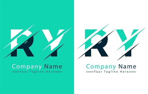 Vector ry letter logo vector design concept elementen