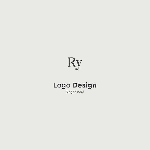 Ry ロゴ デザイン ベクトル画像