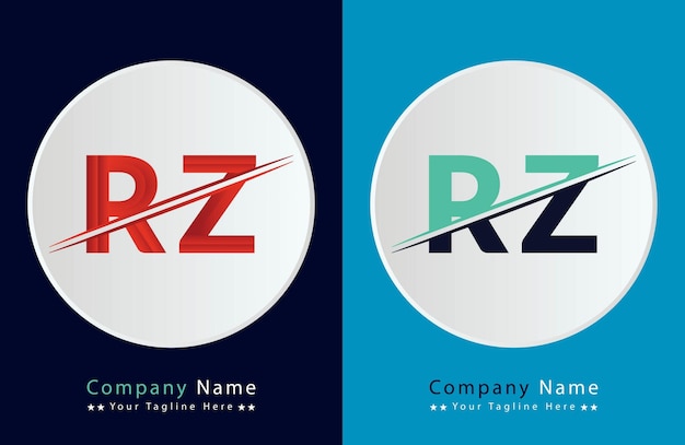 rz letter logo design vector template