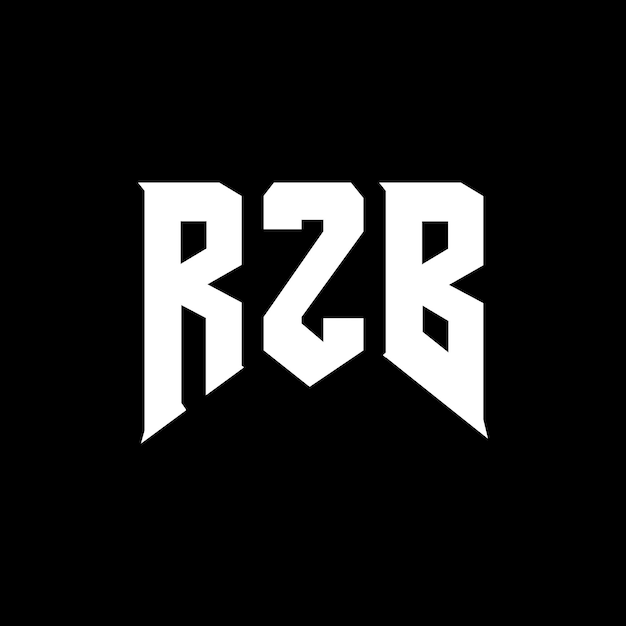 RZB letter logo ontwerp voor technologiebedrijf RZB logo ontwerp zwarte en witte kleurencombinatie RZB Logo RZB vector RZB ontwerp RZB icoon RZB alfabet RZB typografie logo ontwerp