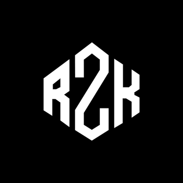 Vector rzk letter logo ontwerp met veelhoek vorm rzk veelhoek en kubus vorm logo ontwerp rzk zeshoek vector logo sjabloon witte en zwarte kleuren rzk monogram bedrijf en vastgoed logo