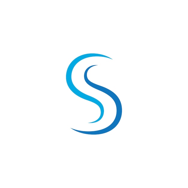 S brief logo pictogram platte ontwerp vector