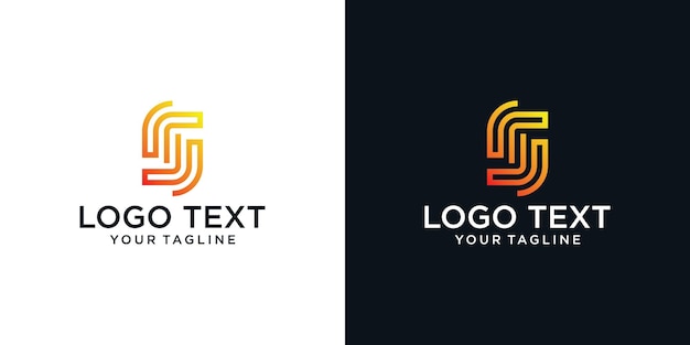 S brief luxe abstract logo-ontwerp