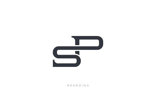 S brief SP Monogram Vector Logo Lettercombinatie Lettermark