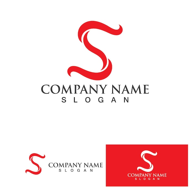 Вектор дизайна логотипа корпоративного письма S Business