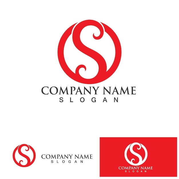 S Business corporate letter logo design vector