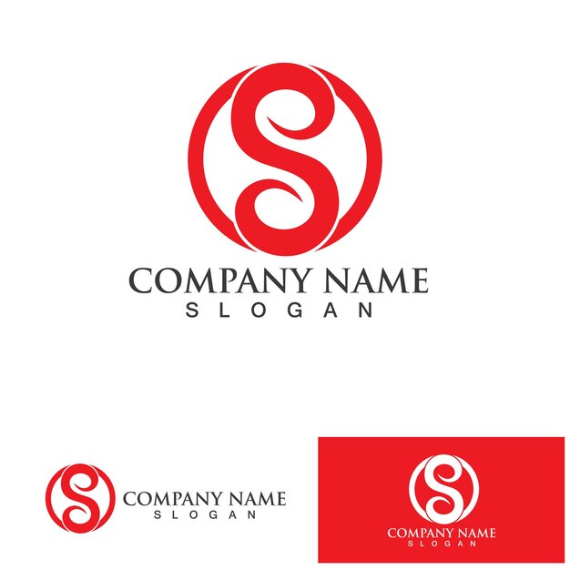 S Business corporate letter logo design vector