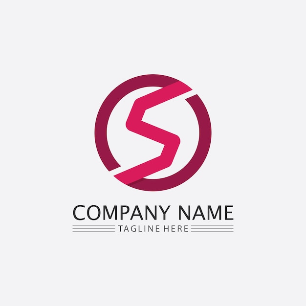 S font and letter Business corporate S letter logo design vector