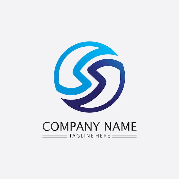 S font and letter logo business corporate s letter logo design vector