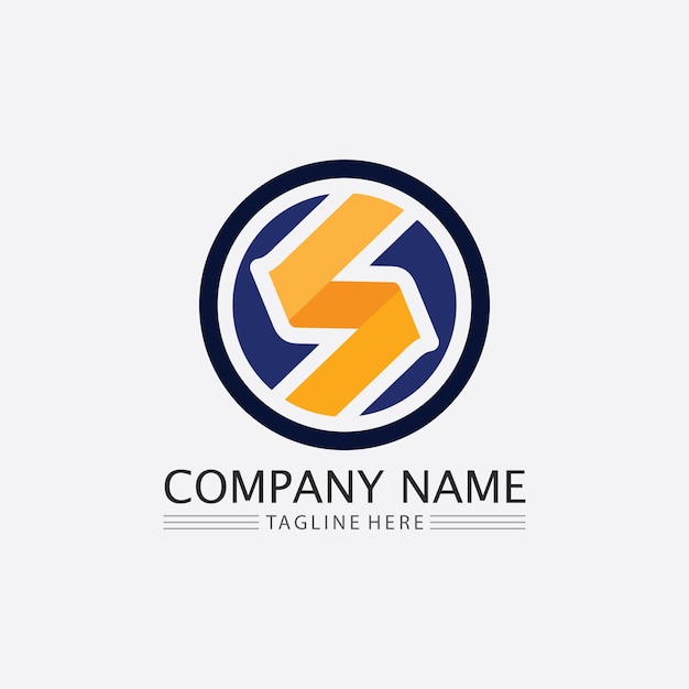 S font and letter logo Business corporate S letter logo design vector