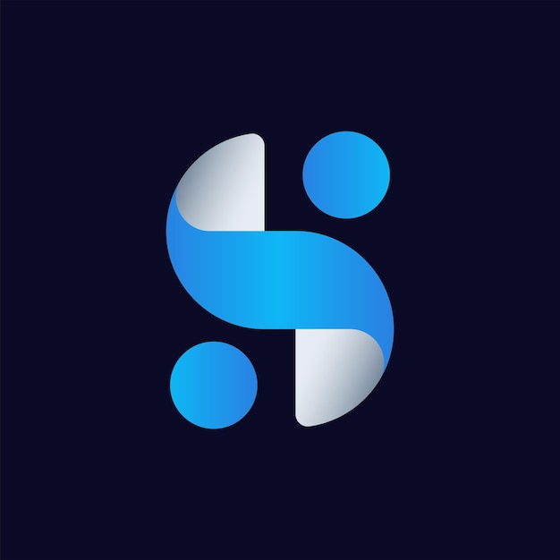 S geometric logo composed of circles and simple curves. With fresh gradient colors, it looks modern.