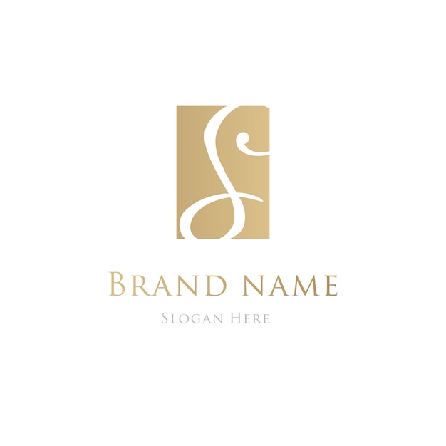 S Gold luxury elegant logo