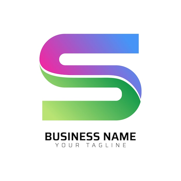 s gradient colorful 3d pro logo
