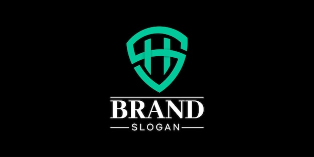Векторный шаблон логотипа SH Initial Letter Графический алфавит для корпоративного дизайна