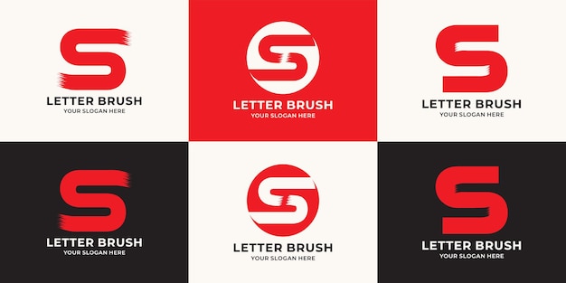 S initial letter brush logo for business and brand inspiration logo