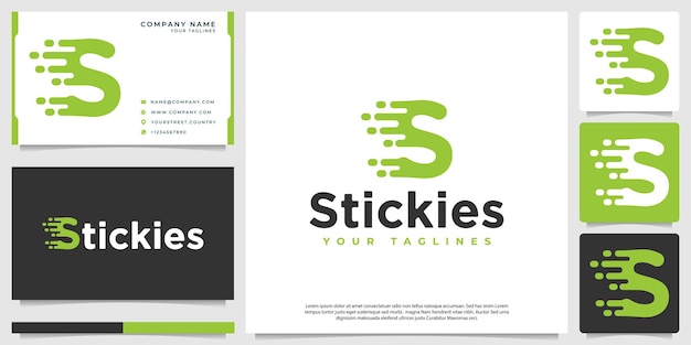 S initial logo vector for stickies minimalist