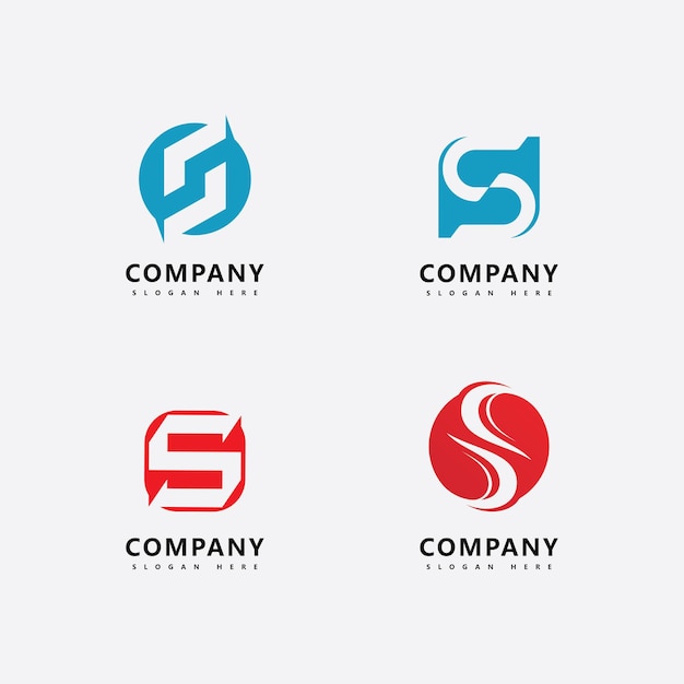 S письмо бизнес логотип значок вектор шаблон