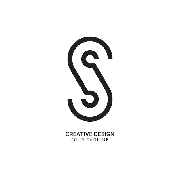 S letter dynamic logo minimal line art monogram unique modern stylish logo design