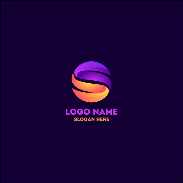 Premium Vector | S letter gradient color logo template