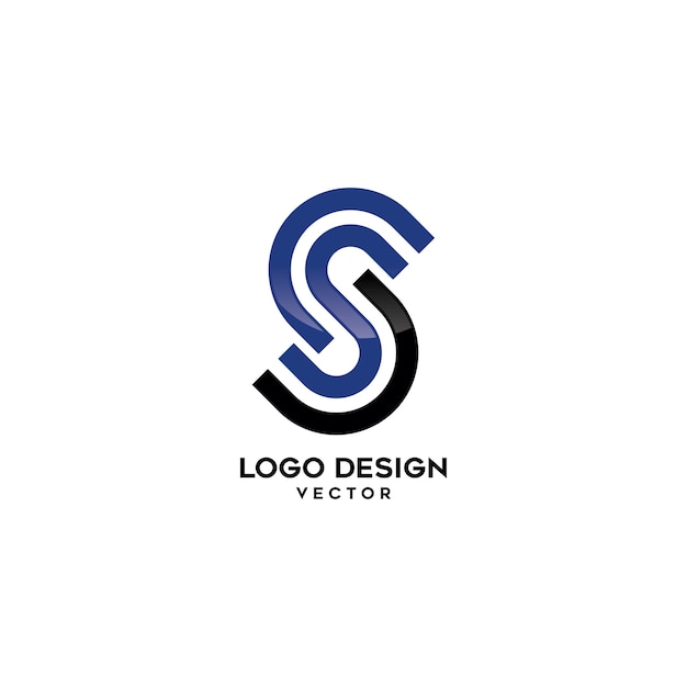 S letter linear logo design