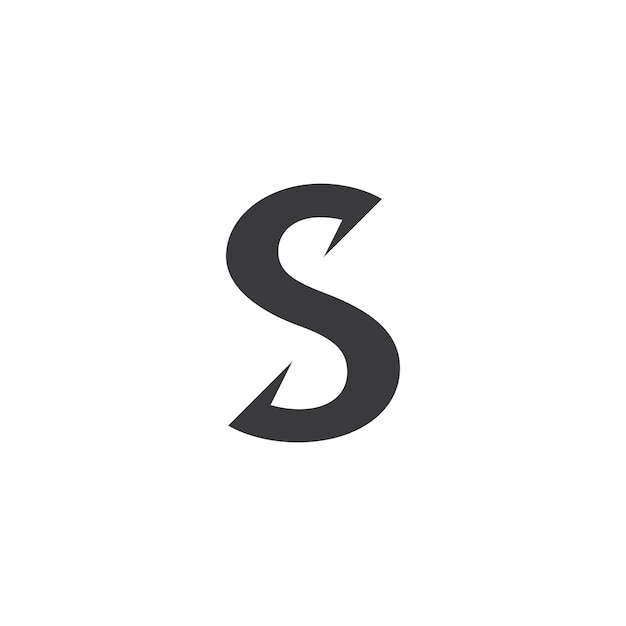 S letter logo icon flat design vector