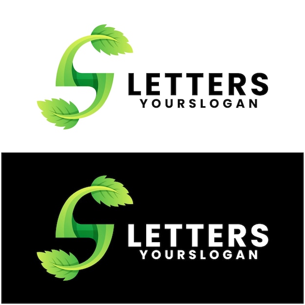 Vector s letter logo initial gradient colorful