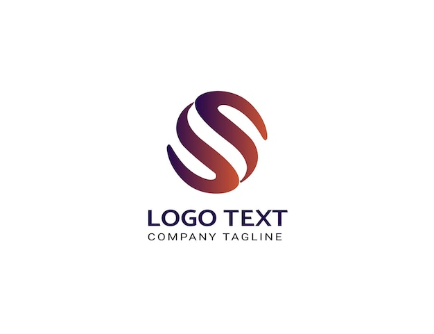 S letter logo met abstracte vorm