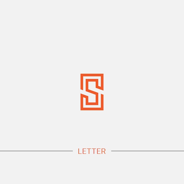 S letter logo template one line in vector