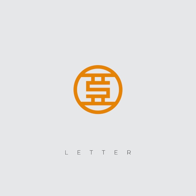 Logo dell'icona del segno del dollaro dei soldi della lettera s