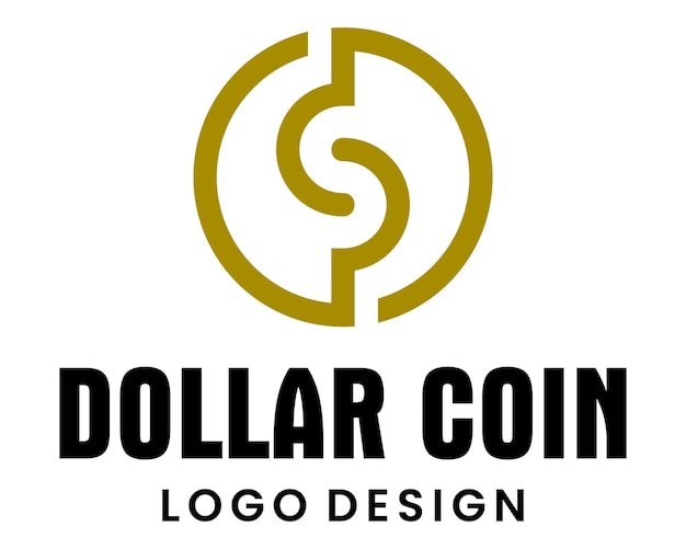 Vector s letter monogram currency dollar coin logo design.