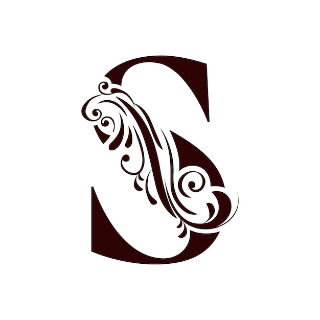 S letter monogram initiële elegante logo