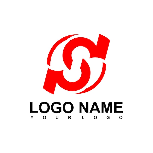 S letter name logo design vector