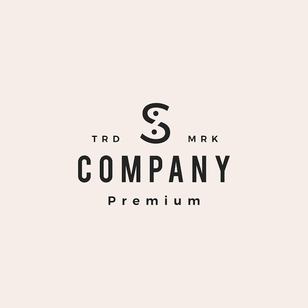 S letter people family human hipster vintage logo vector icon illustration