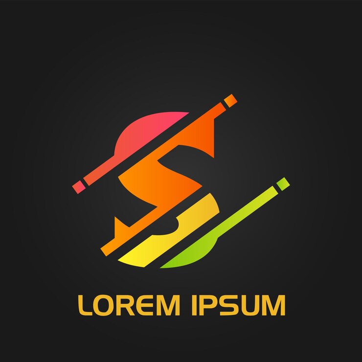 S Letter Rainbow Abstract Style Initial Logo