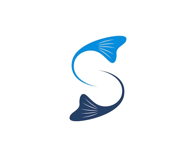 魚の尾を持つ S 文字