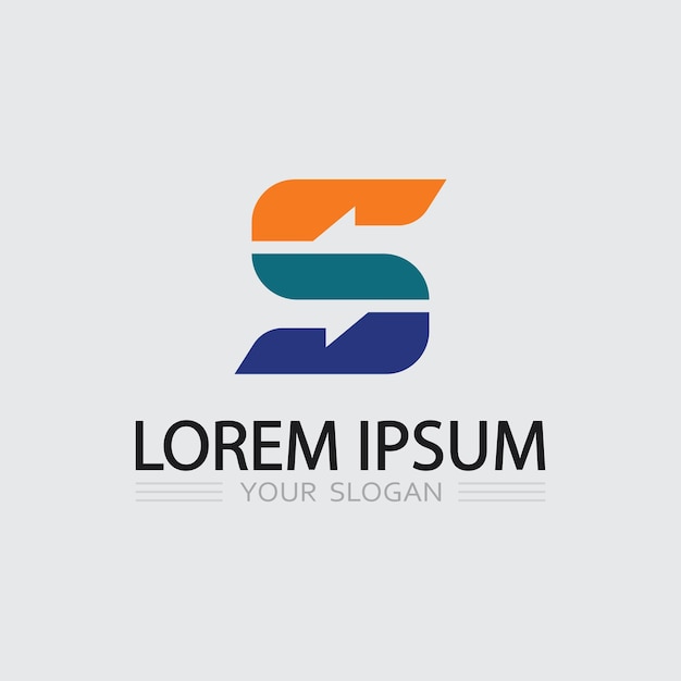 S logo design and S icon stock image graphic icon identity