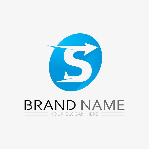 S logo font and S letter logo design vector grahic